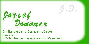 jozsef donauer business card